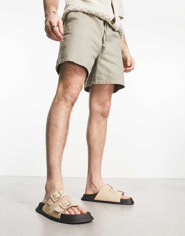 Tommy Jeans - buckle sandals in beige