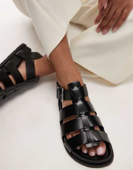   JEANS★FISHERMAN SANDALS★BLACK Tommy Jeans Fisherman Sandals in Black | ASOS