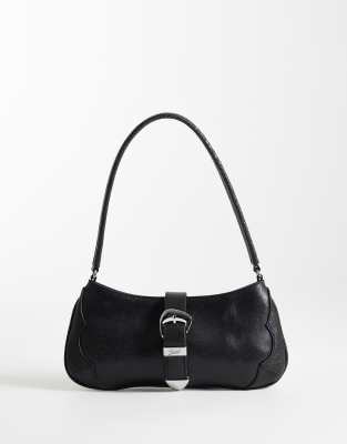 Tommy Jeans Buckle Shoulder Bag In Black