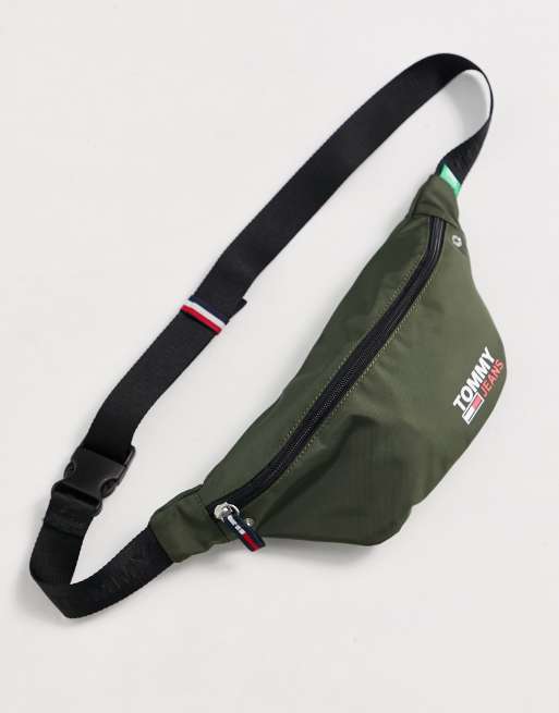 Tommy Jeans bum bag with logo in green