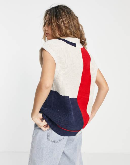 Tommy Jeans – Bunter Pullunder im Blockfarbendesign, 2 von 4