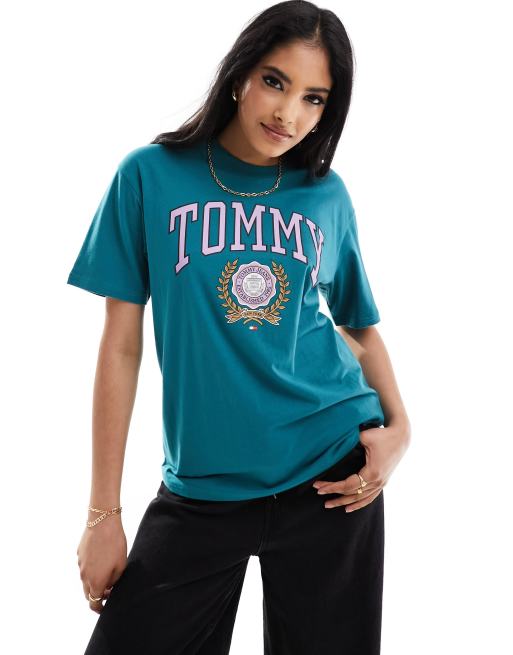 Tommy Jeans – Buntes T-Shirt mit lockerem Schnitt