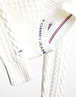 tommy jeans white sweater