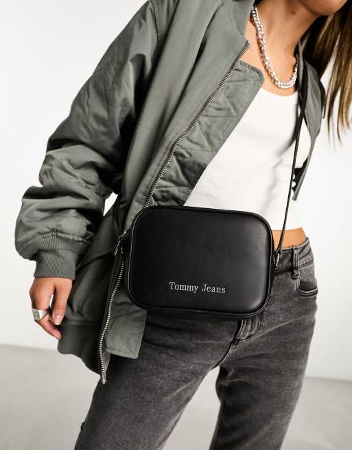 Tommy Jeans - Camera bag nera in similpelle PU