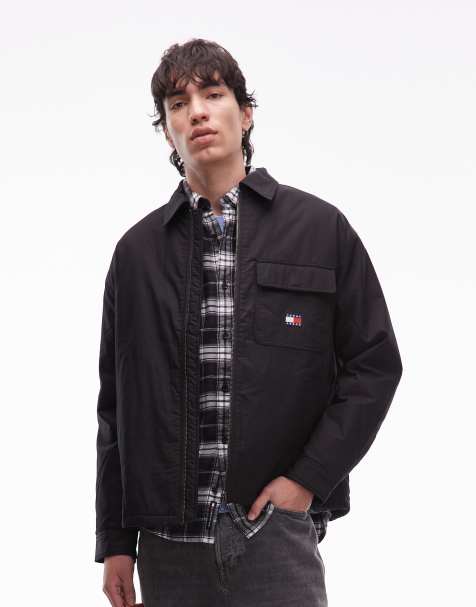 Tommy Jeans - Camicia giacca in velluto a coste tecnica nera - view 1