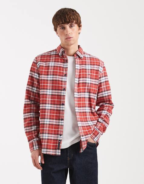 Tommy Jeans - Camicia in flanella rossa a quadri - view 1