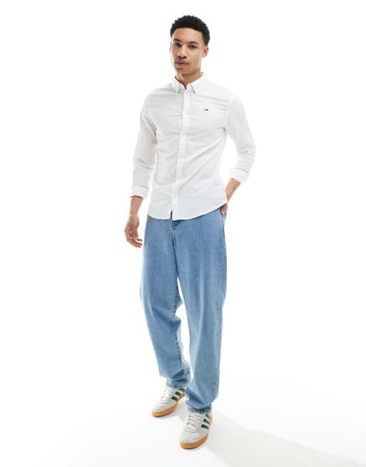 Tommy Jeans - Camicia Oxford slim bianca, 3 di 4