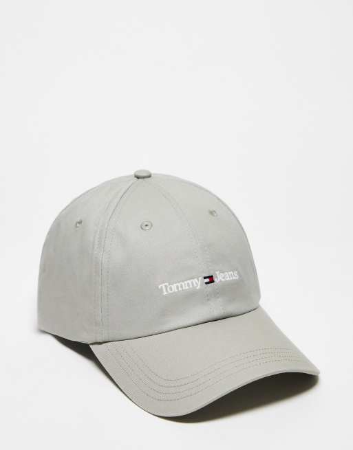 Tommy Jeans - Cappellino grigio con logo lineare