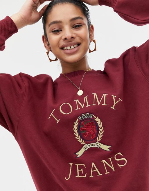 Tommy jeans crest deals capsule sweatshirt