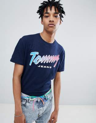 tommy jeans neon script
