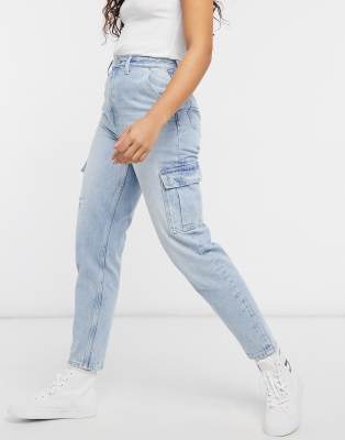 cargo mom jeans