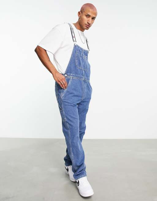 Loose hot sale denim dungarees