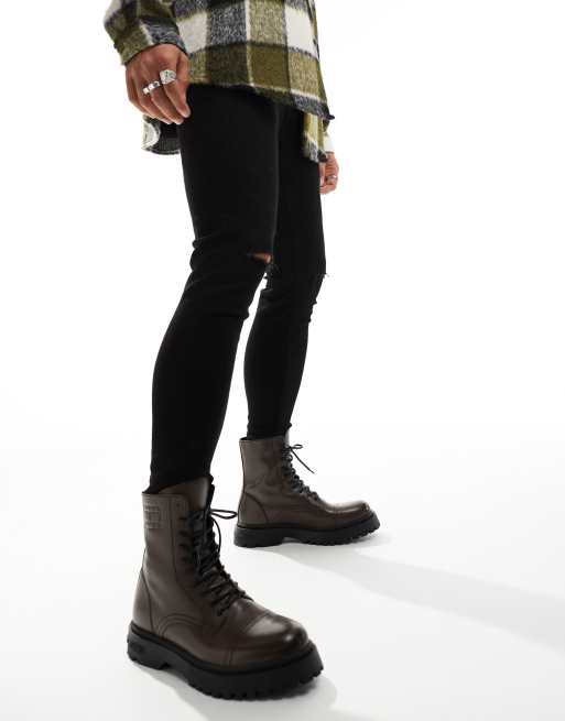 Lace Up Boots With Jeans Men Hot Lace Up Booties With Jeans 2025