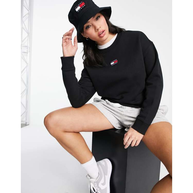 Tommy badge cheap crew sweatshirt