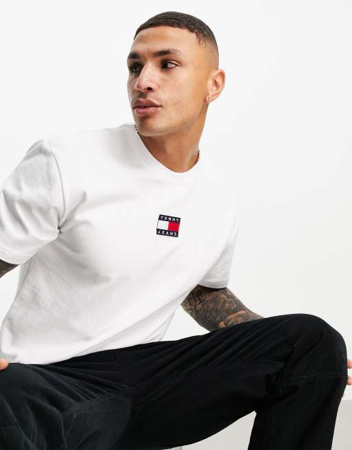 logo t-shirt Jeans flag in Tommy ASOS | white center badge