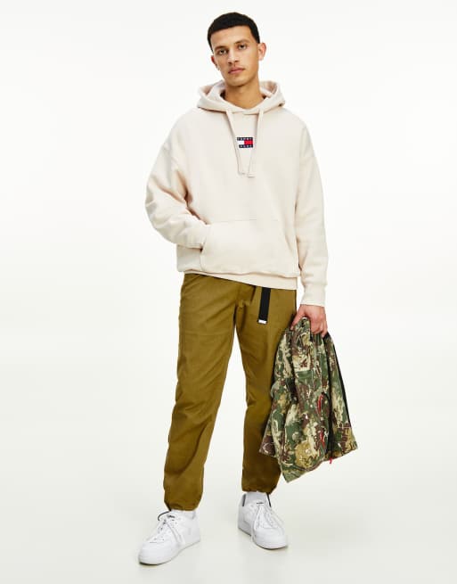 tommy center badge hoodie