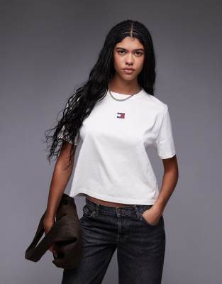 Tommy Jeans Central Badge Boxy T-shirt In White