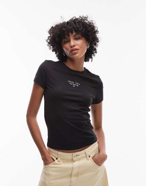 Tommy Jeans central swirly logo t-shirt in black - view 1