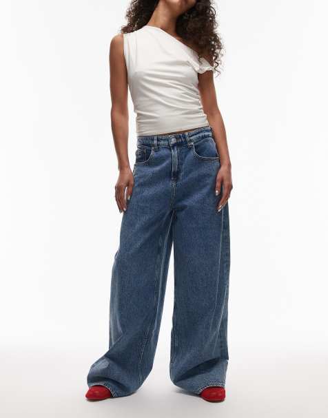 Tommy Jeans Charlie baggy wide leg jeans in mid wash - view 1
