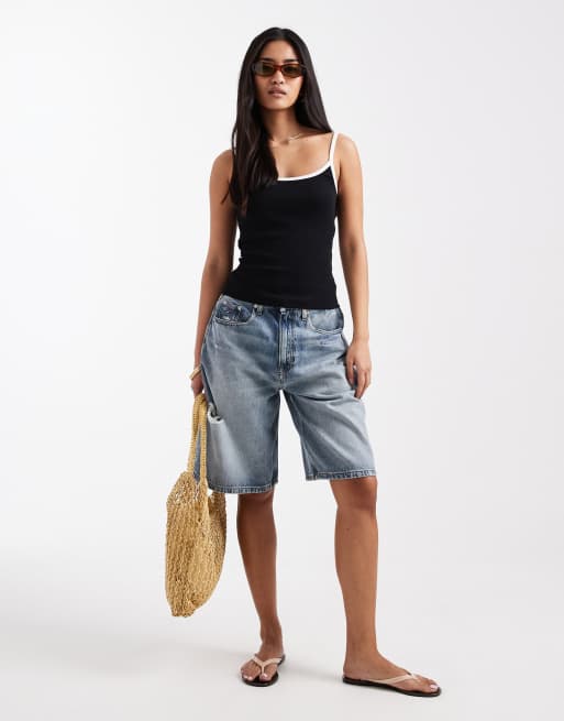 Tommy Jeans - Charlie - Denim short in mid-wash blauw, 6 van 6