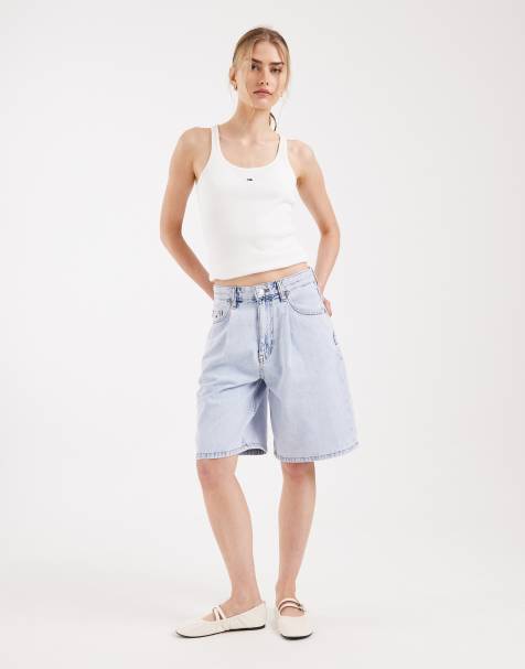 Tommy Jeans Charlie denim shorts in light wash blue - view 1