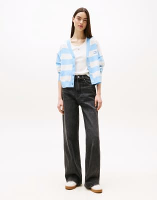 Charlie high rise wide leg jeans in black