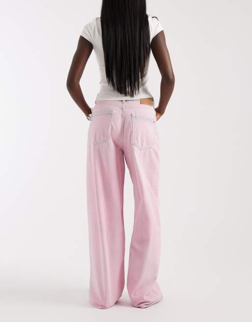 Tommy Jeans – Charlie – Loose-Fit-Jeans in Rosa mit mittelhohem Bund, 2 von 5