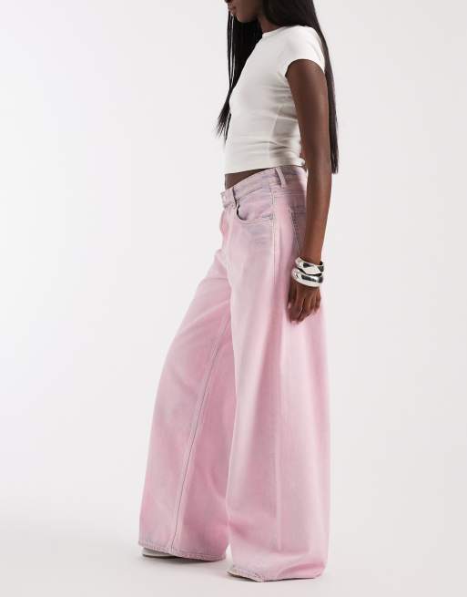 Tommy Jeans – Charlie – Loose-Fit-Jeans in Rosa mit mittelhohem Bund, 3 von 5
