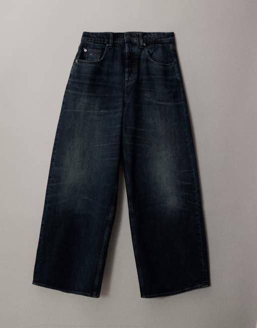 Tommy Jeans Charlie loose wide jeans in blue black wash, 5 of 7