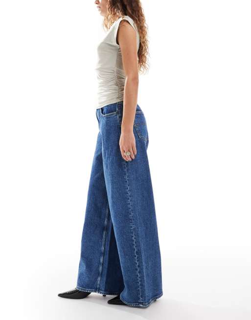 Tommy Jeans - Charlie - Losse jeans met halfhoge taille in middenblauw, 3 van 5