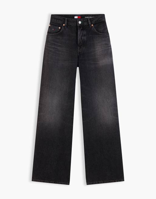 Tommy Jeans Charlie mid rise loose black jeans in denim black, 7 of 7