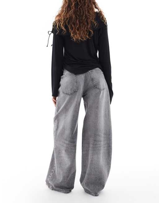 Tommy Jeans Charlie mid rise loose wide leg jeans in washed gray, 2 of 5