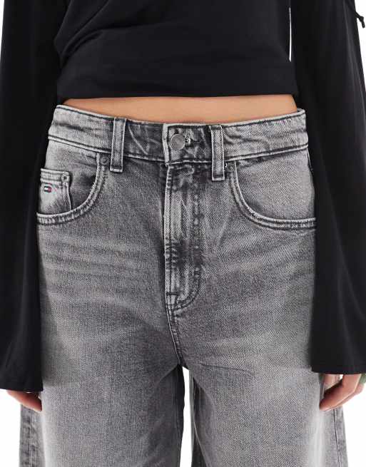 Tommy Jeans Charlie mid rise loose wide leg jeans in washed gray, 5 of 5