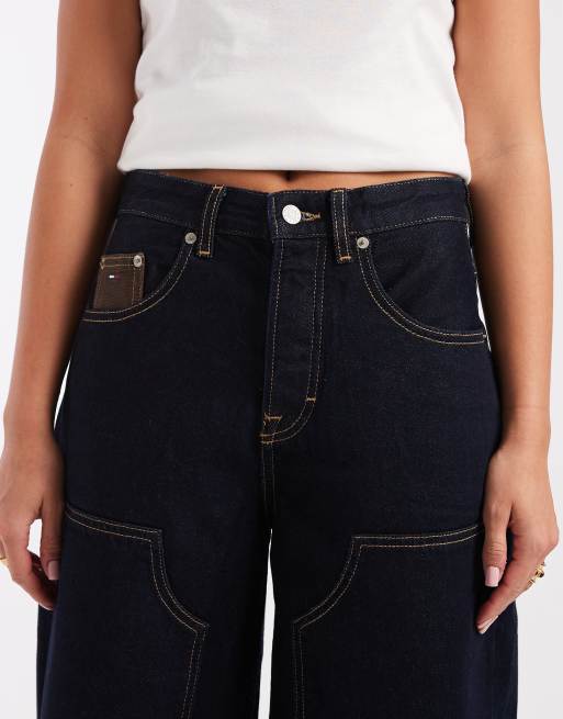 Tommy Jeans Charlie workwear wide leg jeans in dark wash, 5 of 5