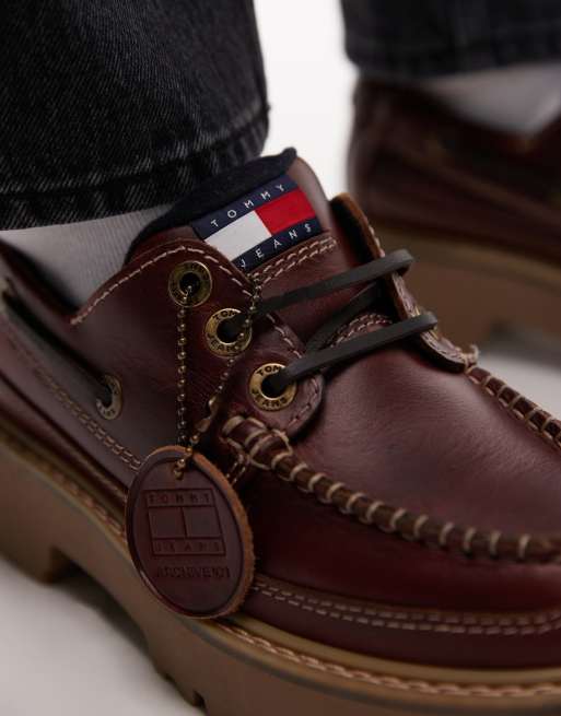 Tommy Jeans - Chaussures bateau avec semelles en gomme - Marron, 2 de 4
