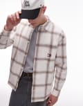 [Tommy Jeans] Tommy Jeans check overshirt in white XL Ancient White Check