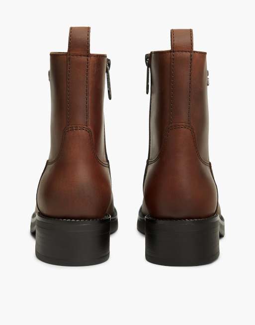 Tommy Jeans Chelsea-Boots aus Leder mit weicher Laufsohle in Rostrot, 4 von 7