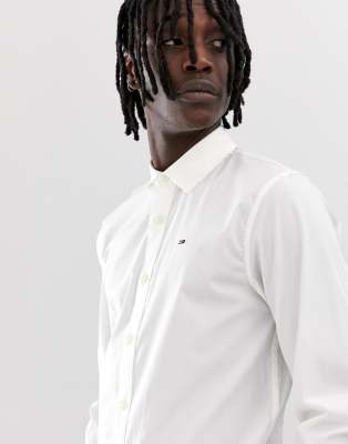 Tommy Jeans - Chemise ajustée stretch - Blanc