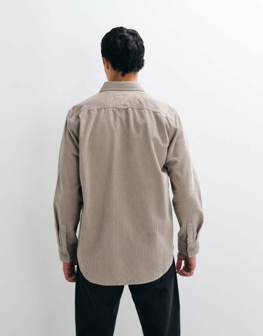 Tommy Jeans - Chemise décontractée en velours côtelé - Taupe, 4 de 5
