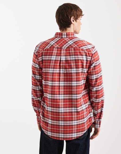 Tommy Jeans - Chemise en flanelle à carreaux - Rouge, 3 de 5