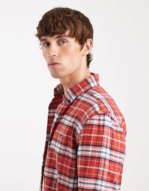Tommy Jeans - Chemise en flanelle à carreaux - Rouge, 4 de 5