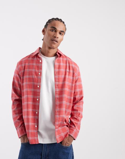 Tommy Jeans - Chemise en sergé à carreaux - Rouge - view 1