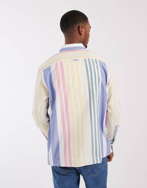 Tommy Jeans - Chemise Oxford à rayures - Bleu/vert, 7 de 7