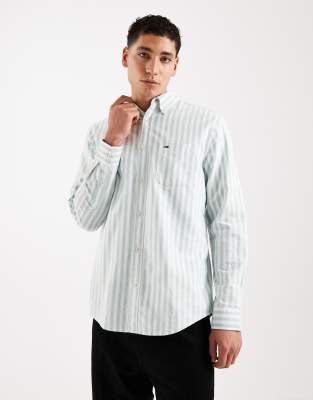 Tommy Jeans - Chemise Oxford à rayures - Vert