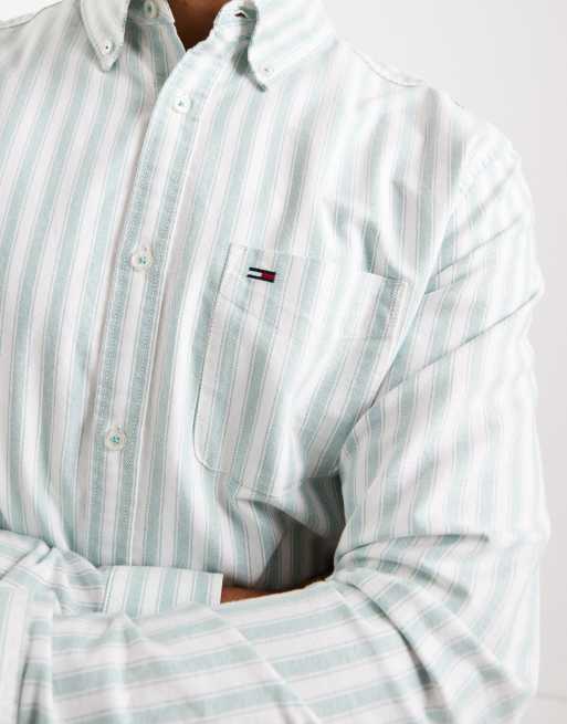 Tommy Jeans - Chemise Oxford à rayures - Vert, 5 de 5