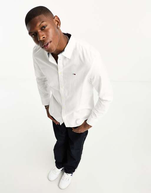 Tommy Jeans - Chemise Oxford classique - Blanc