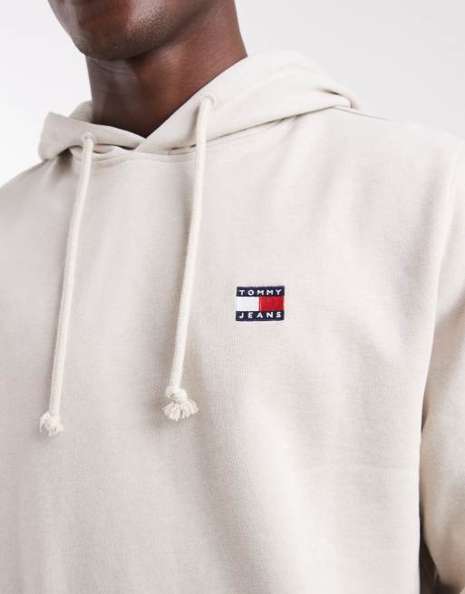 Tommy Jeans chest flag logo hoodie in white , 5 of 5