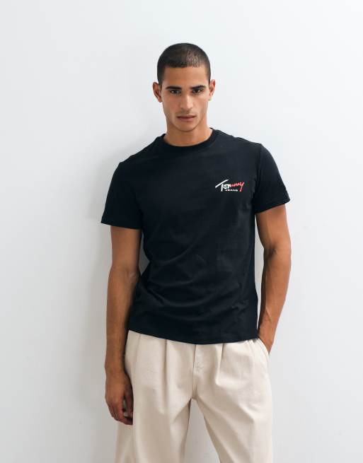 Tommy Jeans chest logo slim fit T-shirt in black, 2 of 5