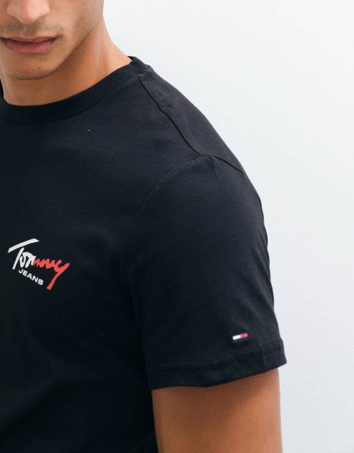 Tommy Jeans chest logo slim fit T-shirt in black, 3 of 5