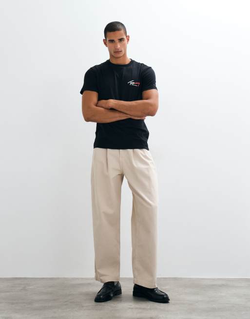 Tommy Jeans chest logo slim fit T-shirt in black, 4 of 5
